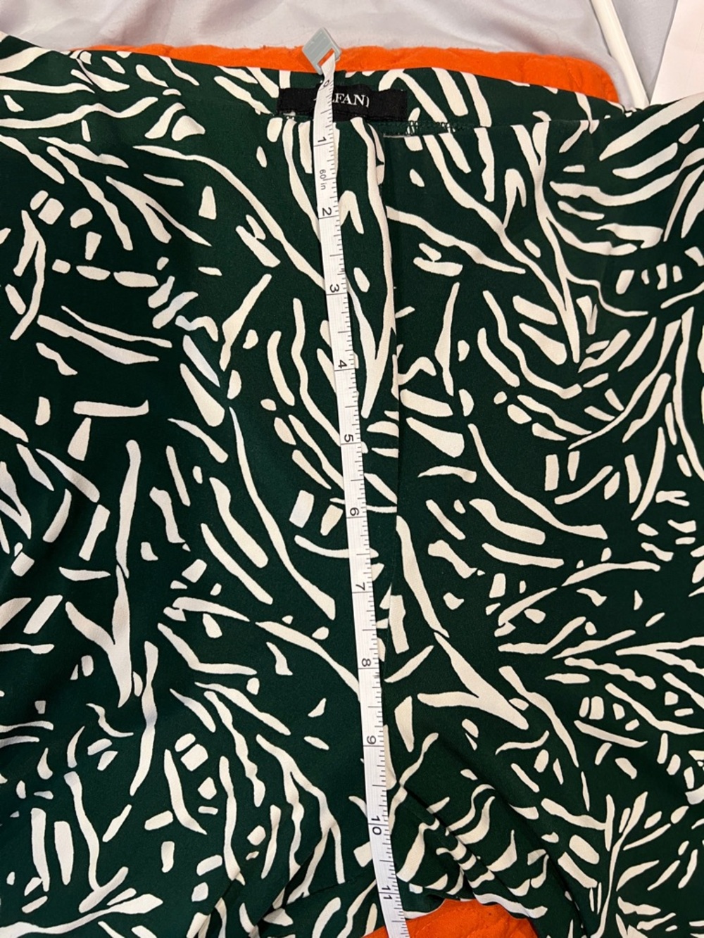 Alfani Forest Green & White Abstract Wide-Leg Pants - Picture 5 of 5